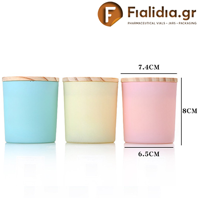 Vaza kerion 220ml me ksilino kapaki - www.fialidia.gr - info@fialidia.gr 9 Γυάλινο βάζο 220ml με ξύλινο καπάκι για κεριά